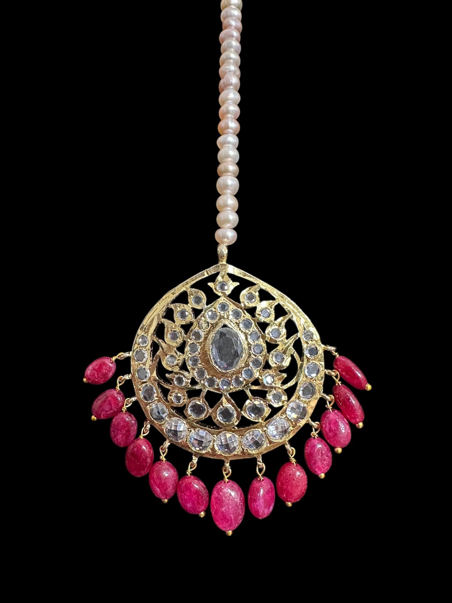 BR497 INSIA BRIDAL SET IN RUBY  ( READY TO SHIP  )