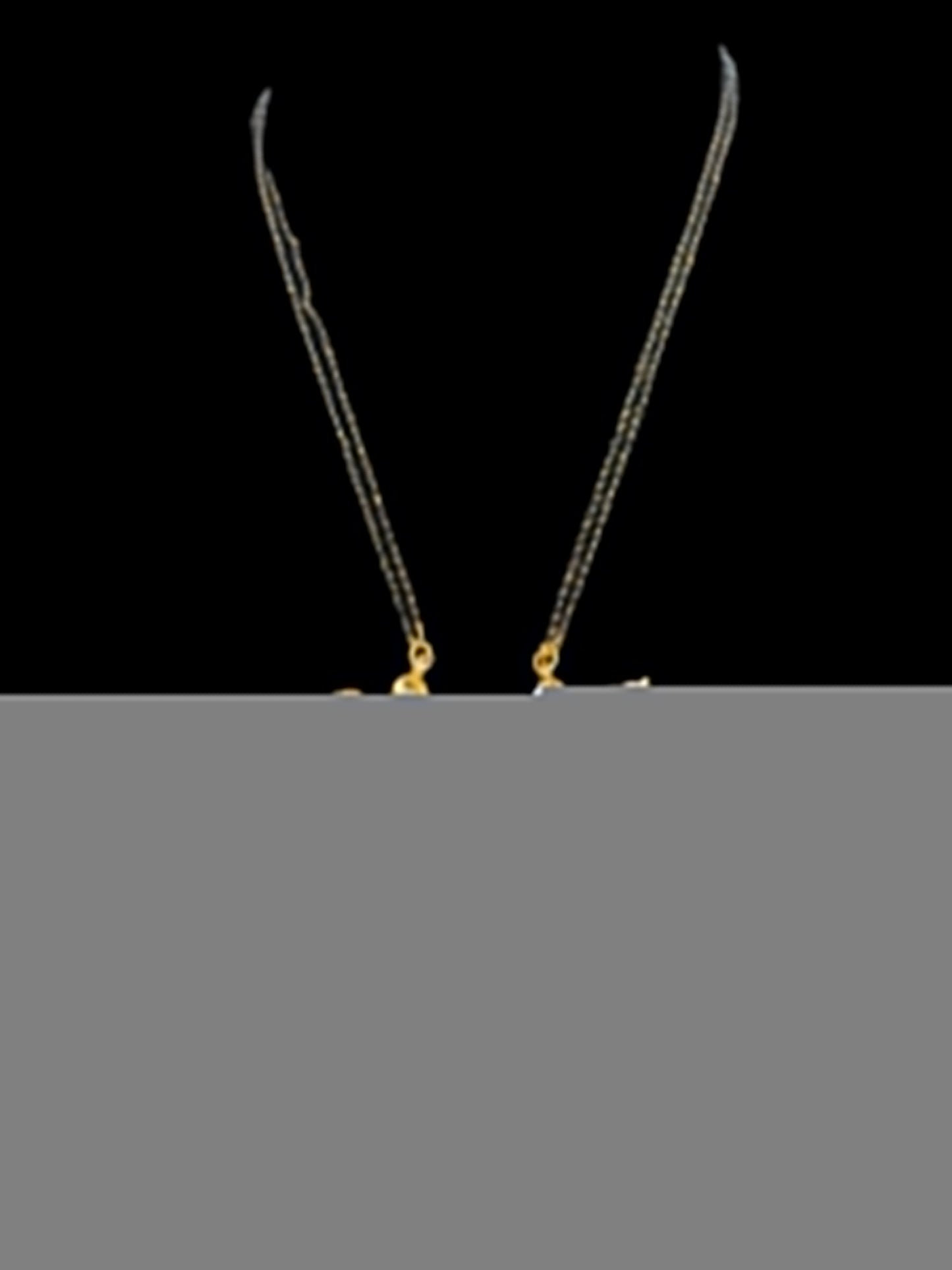 PS428  Mangalsutra / black beads necklace ( READY TO SHIP )