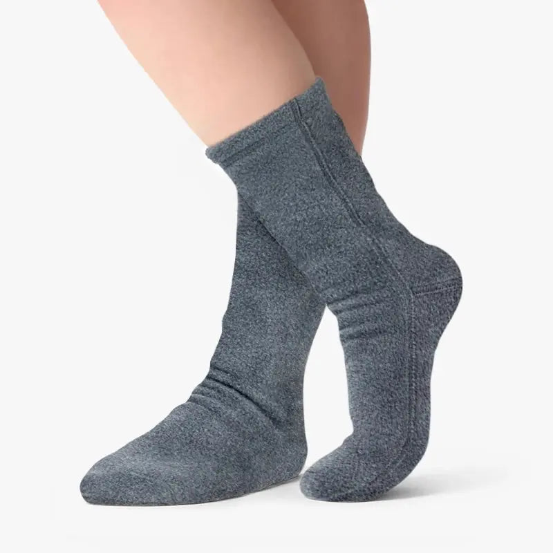 Polar Feet Fleece Socks - Soft Grey