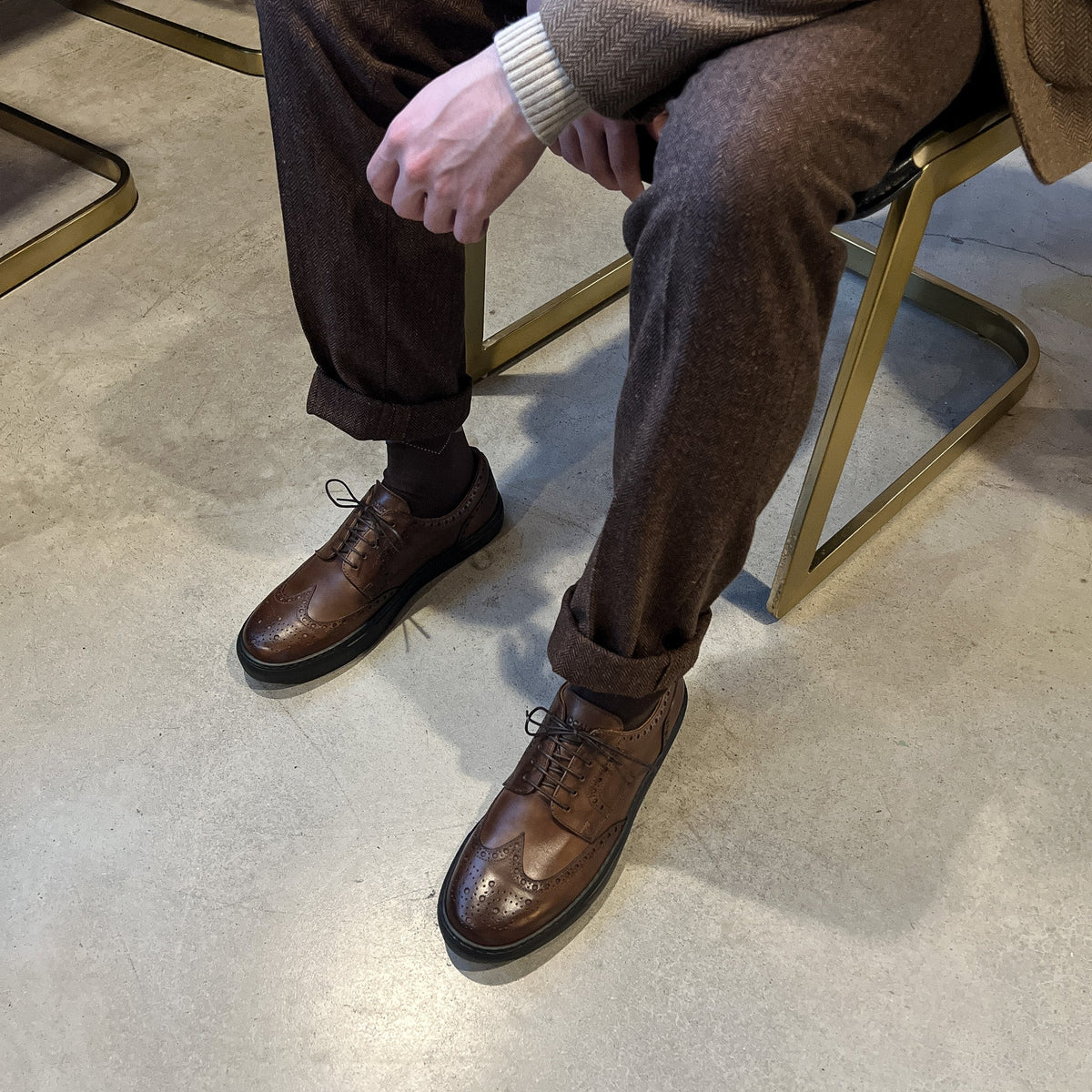 Men's Don Giovanni Wingtips - Brown