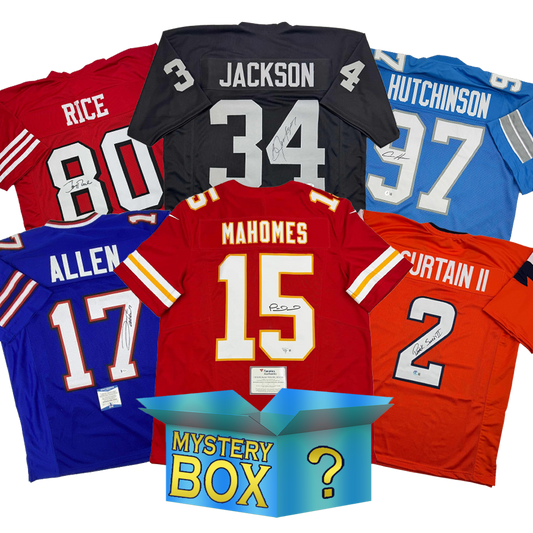 Autographed/Signed Football DIAMOND Series 4 Jersey Mystery Box with PSA JSA or Beckett COA