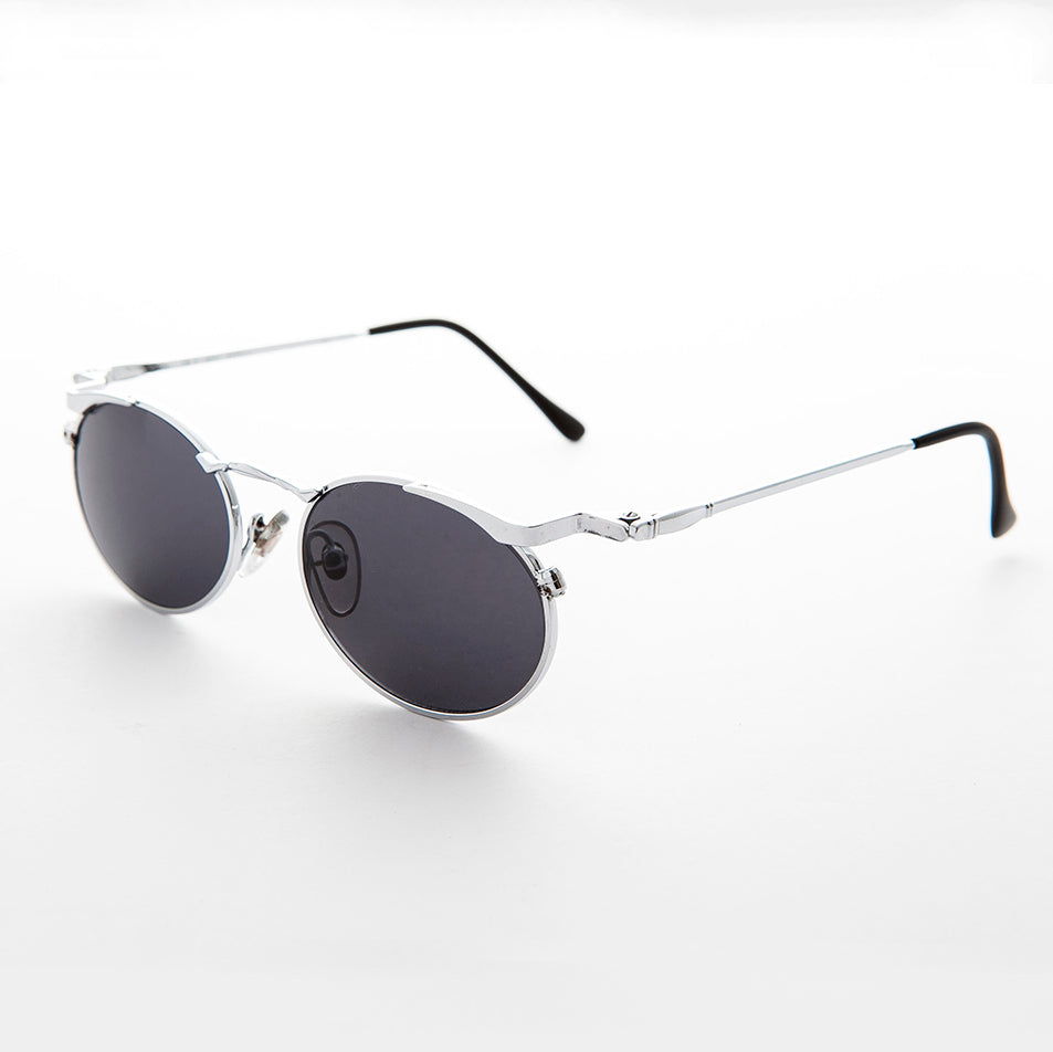 Oval Punk Grunge Steampunk Vintage Sunglass - Dieselgoth