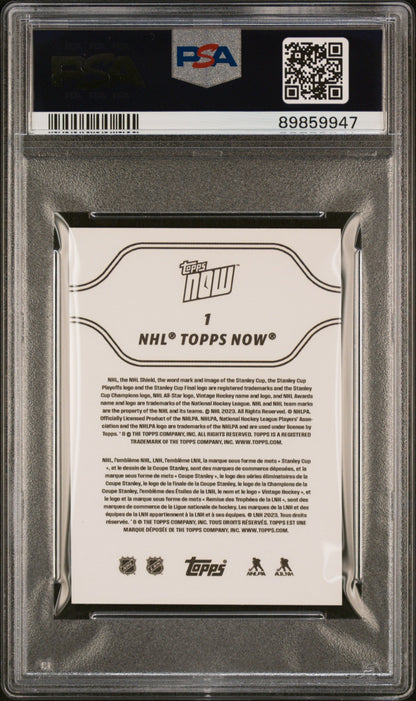 Graded 2023 Topps Now NHL Connor Bedard #1 Stickers Rookie RC Hockey Card PSA 10 Gem Mint