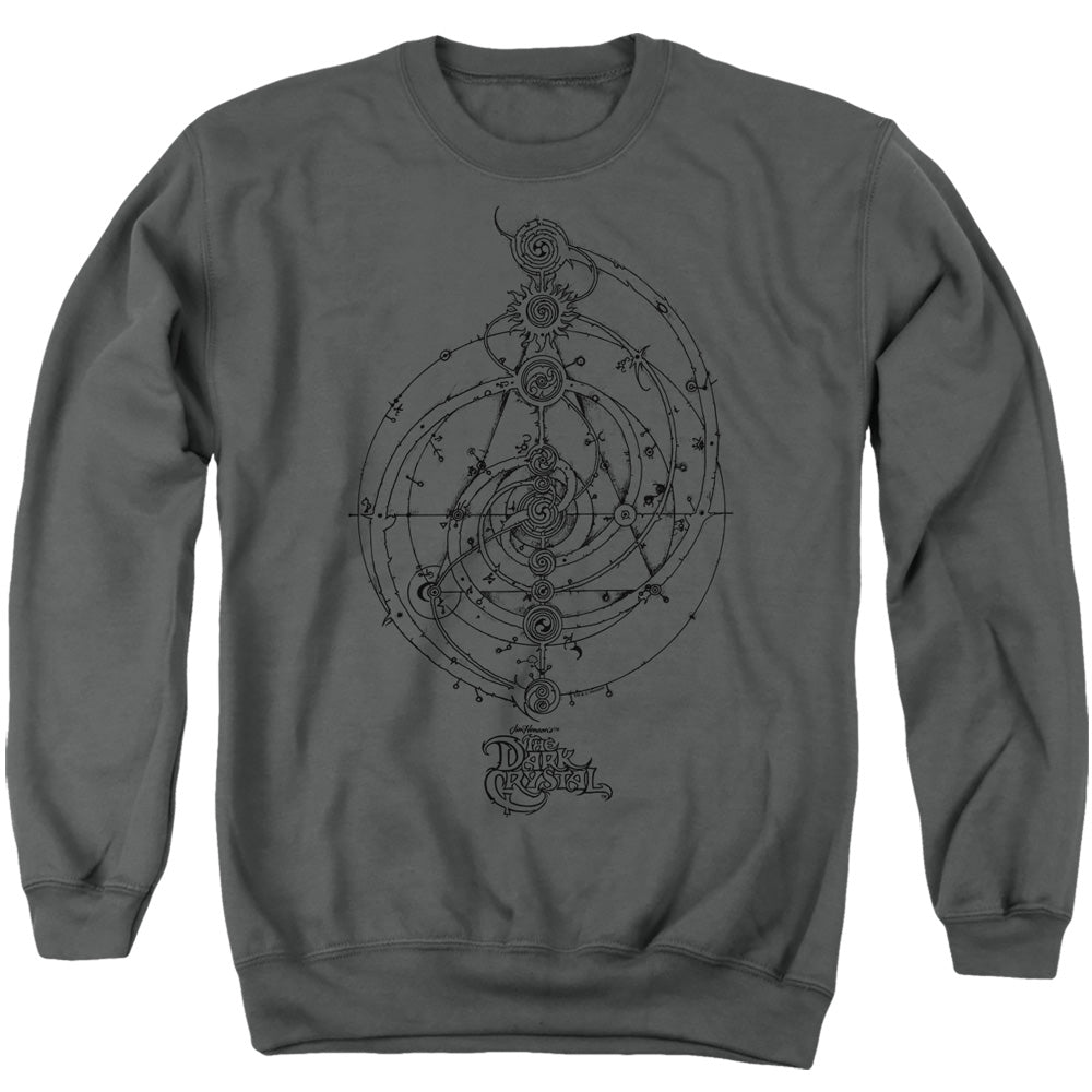 Dark Crystal Dream Spiral Mens Crewneck Sweatshirt Charcoal Officially Licensed