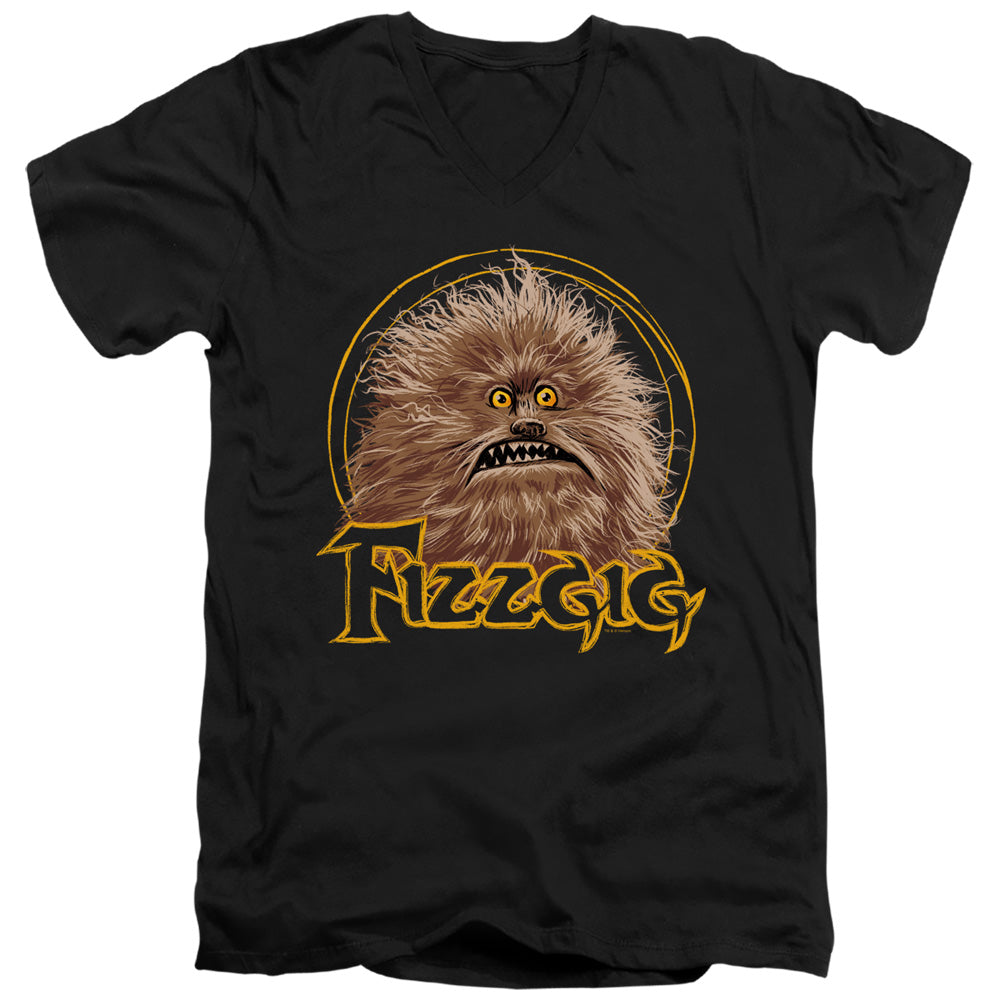 Dark Crystal Fizzgig Mens Slim Fit V Neck T Shirt Black Officially Licensed