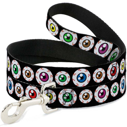Dog Leash - Eyeballs Black/Multi Color
