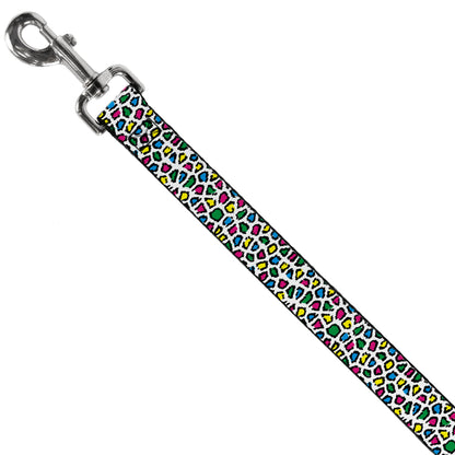 Dog Leash - Leopard White/Multi Color