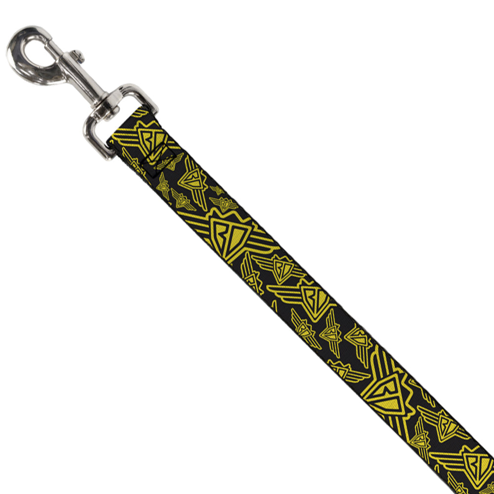 Dog Leash - BD Logo Scattered Black/Yellow