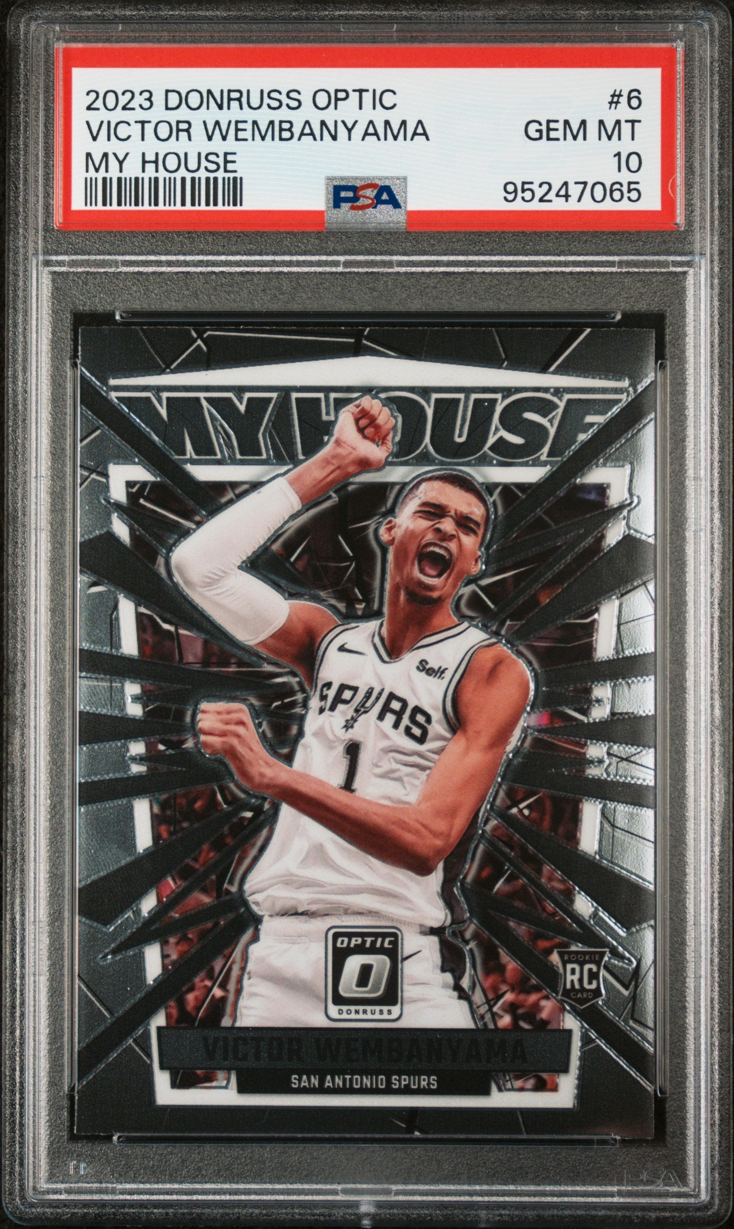 Graded 2023 Panini Donruss Optic Victor Wembanyama #6 My House Rookie RC Basketball Card PSA 10 Gem Mint