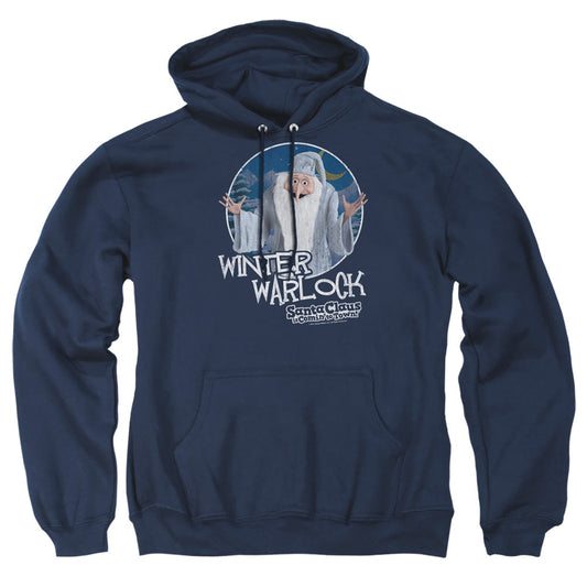 Santa Claus Is Comin To Town Winter Warlock Mens Hoodie Navy Officially Licensed