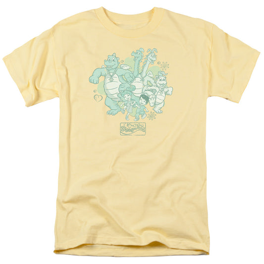 Dragon Tales Group Celebration Mens T Shirt Banana Officially Licensed