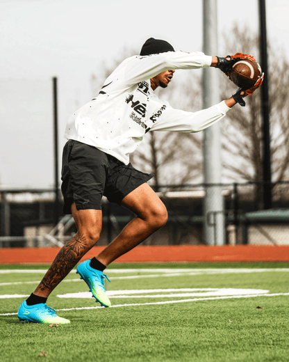 Quantum Energy Flag Football Cleats - Columbia Blue & Slime