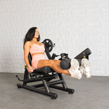 Pro Strength Leg Extension / Prone Leg Curl Combo - Muscle D Fitness - Plate Loaded Quad & Hamstring Machine
