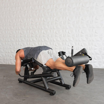 Pro Strength Leg Extension / Prone Leg Curl Combo - Muscle D Fitness - Plate Loaded Quad & Hamstring Machine
