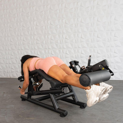 Pro Strength Leg Extension / Prone Leg Curl Combo - Muscle D Fitness - Plate Loaded Quad & Hamstring Machine