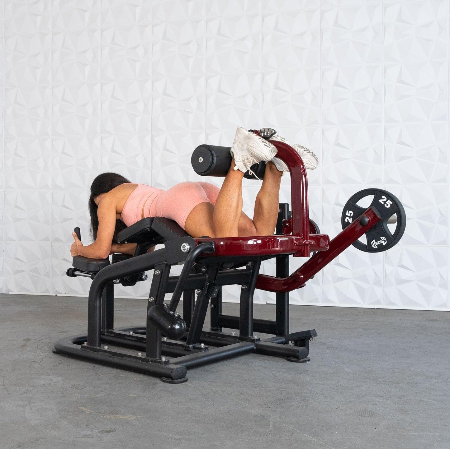 Pro Strength Prone Leg Curl - Muscle D Fitness - Adjustable Plate Loaded Hamstring Machine