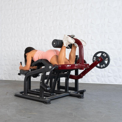 Pro Strength Prone Leg Curl - Muscle D Fitness - Adjustable Plate Loaded Hamstring Machine