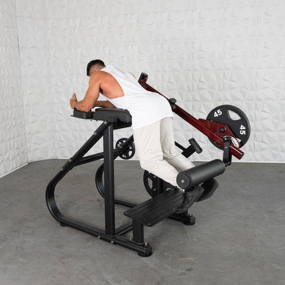 Pro Strength Reverse Hyper - Muscle D Fitness - Adjustable Roller Pad, Plate Loaded