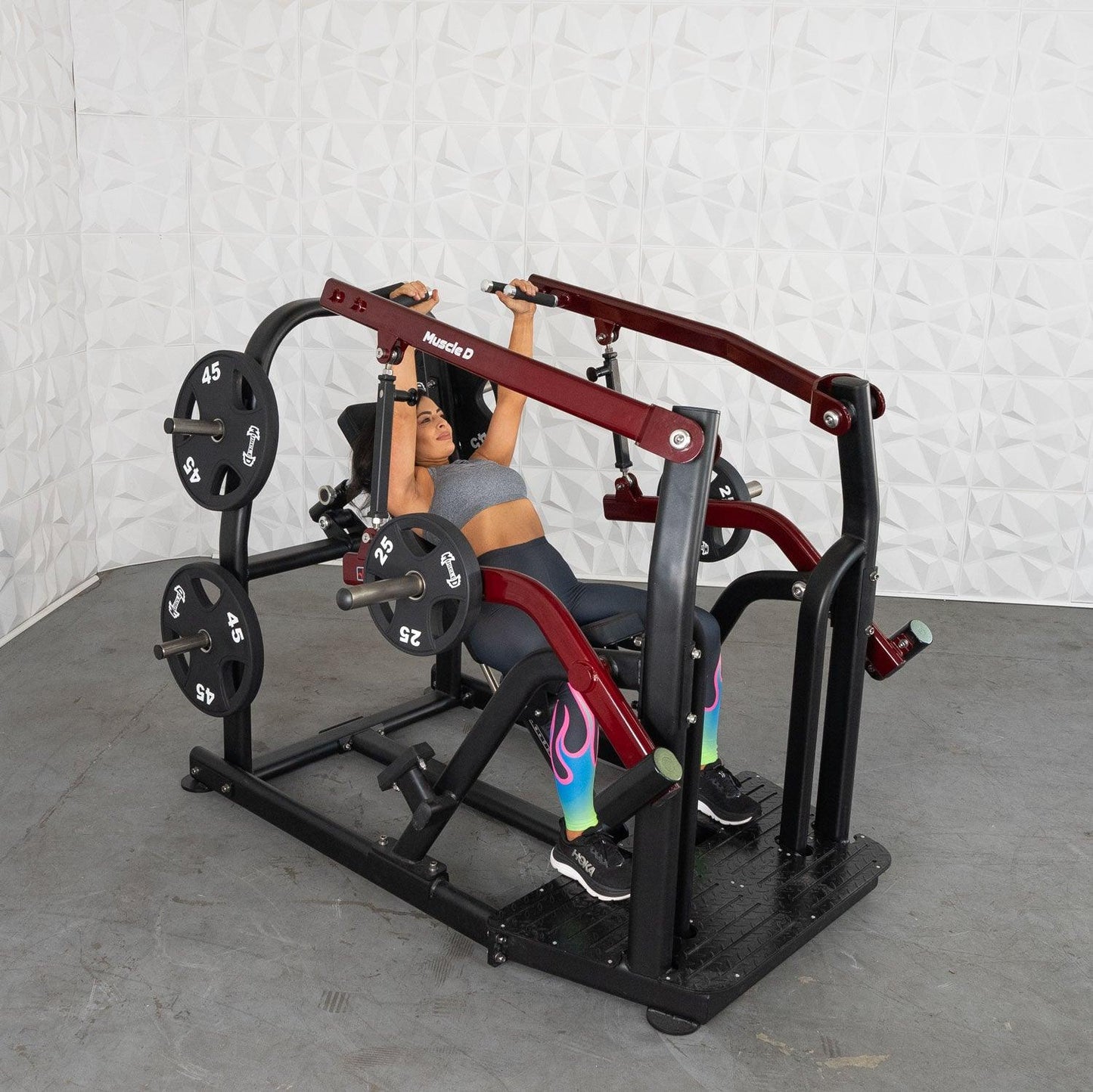 Pro Strength Incline Chest / Shoulder Press - Muscle D Fitness - Adjustable - Plate Loaded - Pec Delt Training