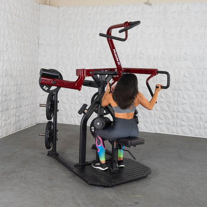 Pro Strength Rotary Lat Pull-Down - Muscle D Fitness - Premium - Adjustable - Plate Loaded - Lat Training