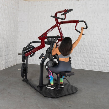 Pro Strength Rotary Lat Pull-Down - Muscle D Fitness - Premium - Adjustable - Plate Loaded - Lat Training