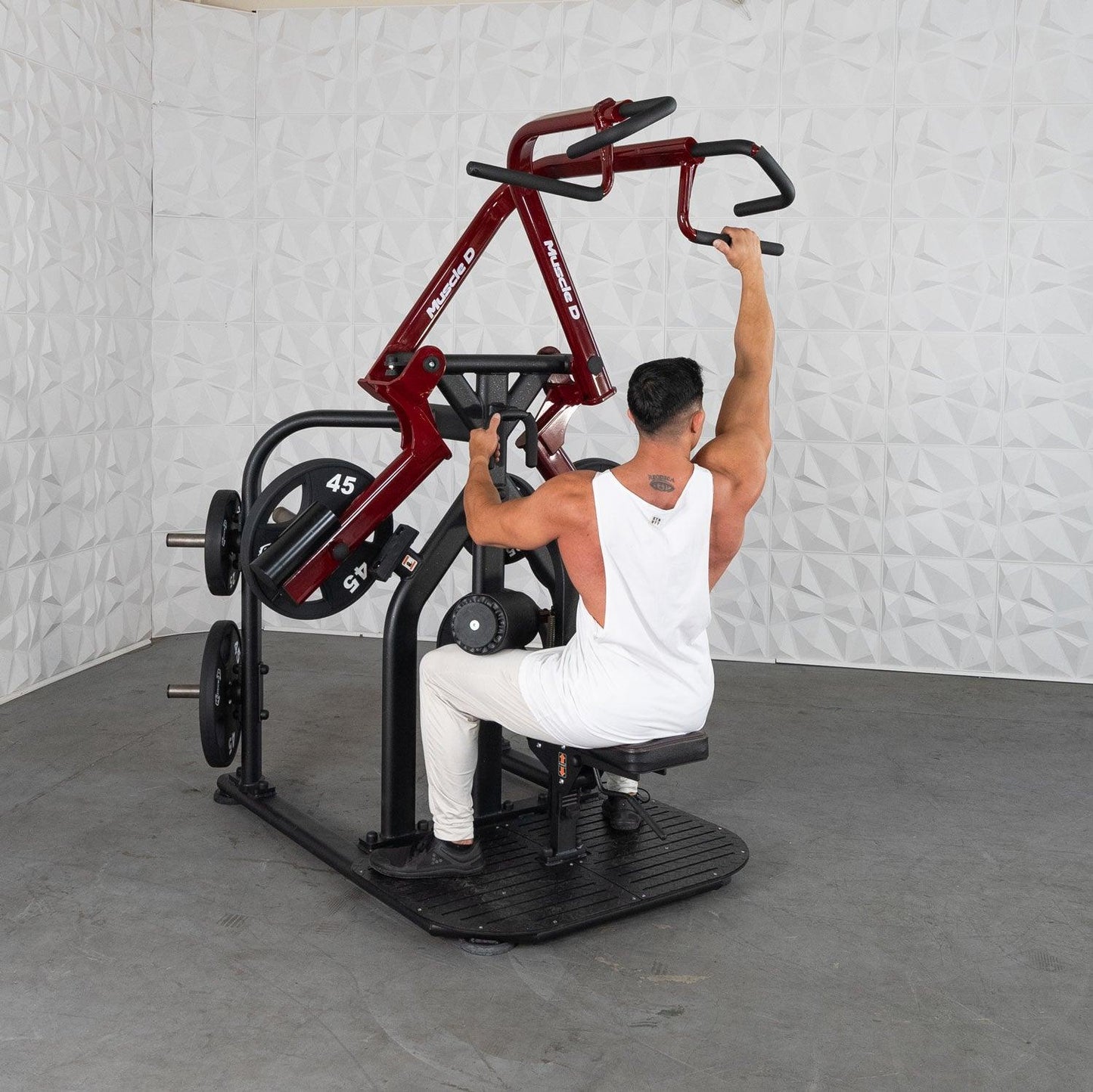 Pro Strength Rotary Lat Pull-Down - Muscle D Fitness - Premium - Adjustable - Plate Loaded - Lat Training