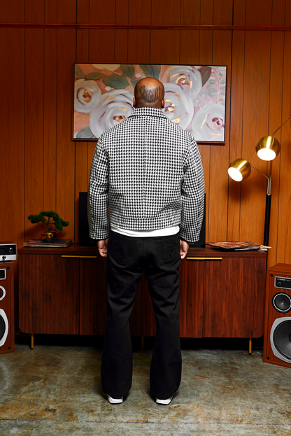 Houndstooth Boxy Fit Jacket