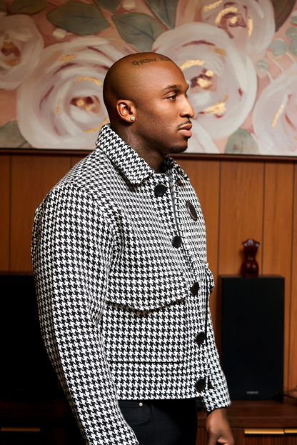 Houndstooth Boxy Fit Jacket - Triathlete Store