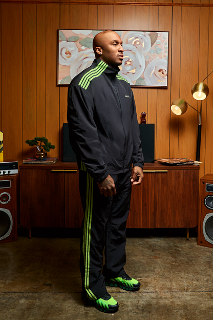 Otis Track Jacket and Pants - Black & Neon