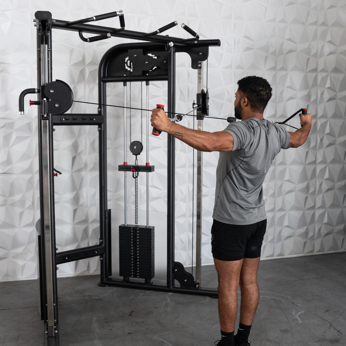 Muscle D Fitness Dual Adjustable Pulley – Two Stack Cable Machine