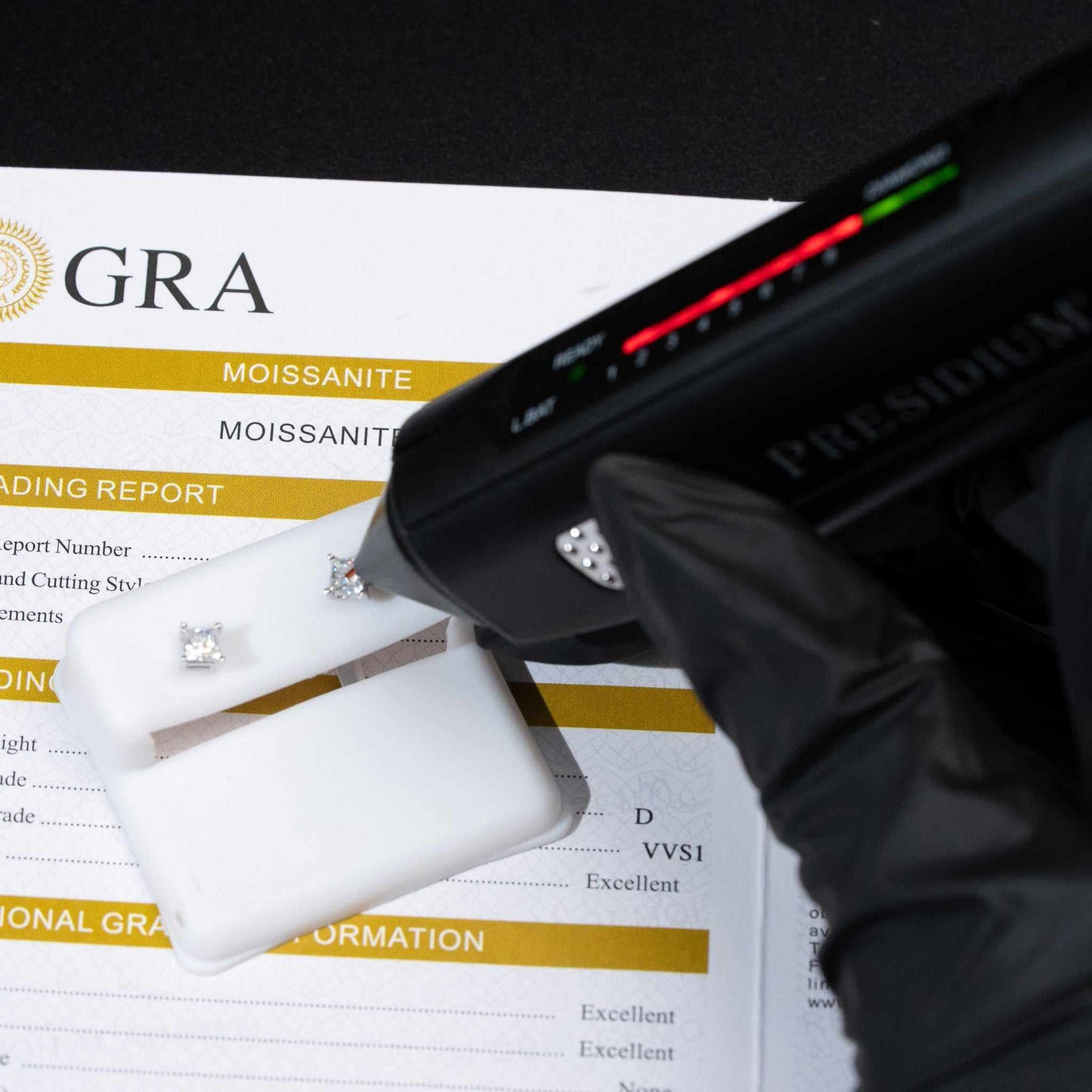 Moissanite 0.35 TCW Princess Cut Square Stud Earrings 925 Sterling Silver Screw Back