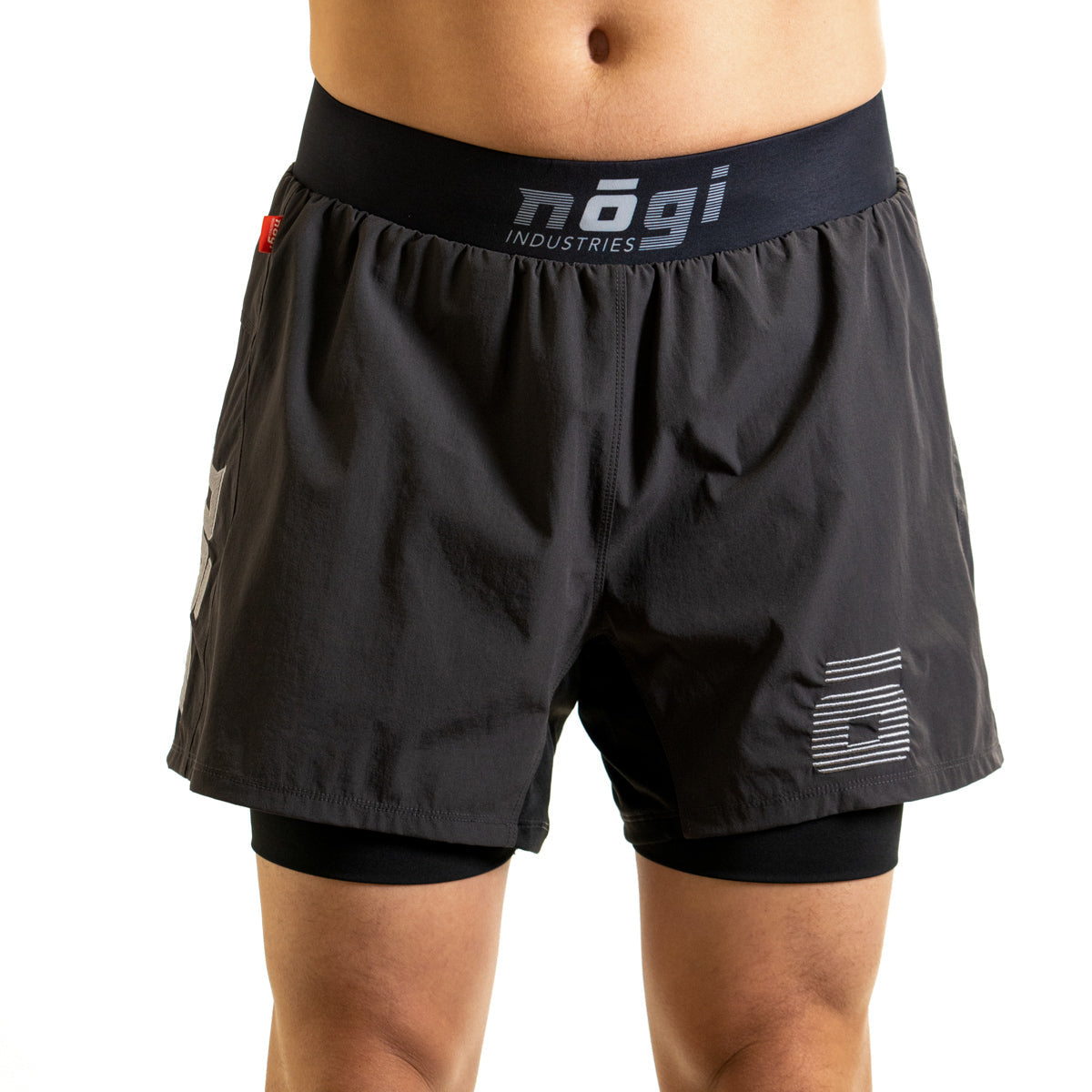 Ghost 5" Inseam Premium Lined Grappling Shorts - New Jersey Gray