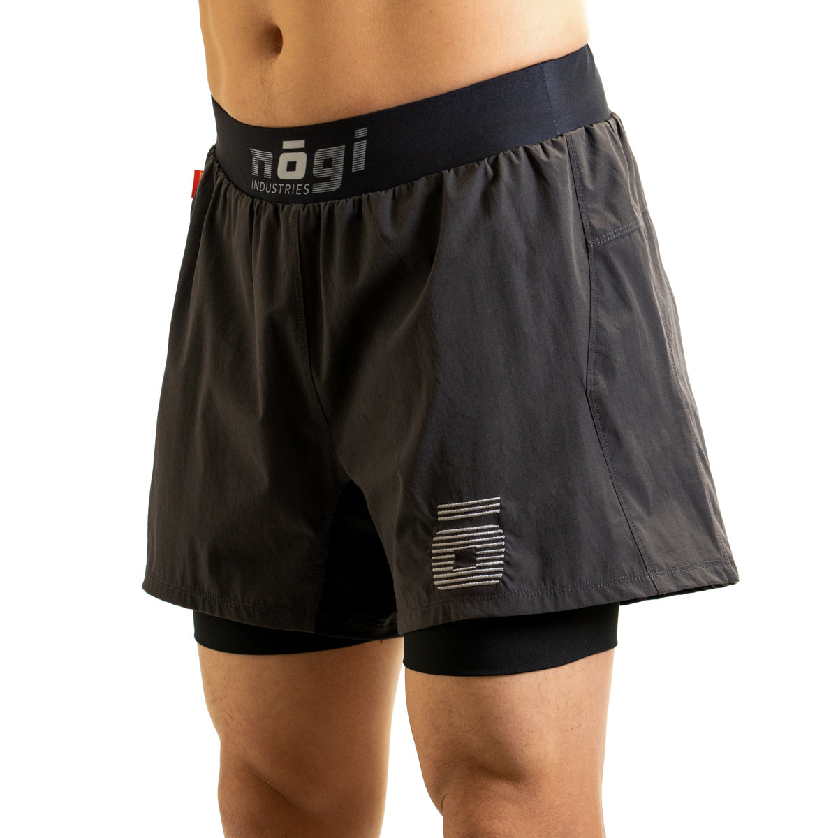 Ghost 5" Inseam Premium Lined Grappling Shorts - New Jersey Gray