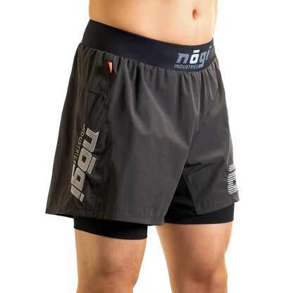 Ghost 5" Inseam Premium Lined Grappling Shorts - New Jersey Gray