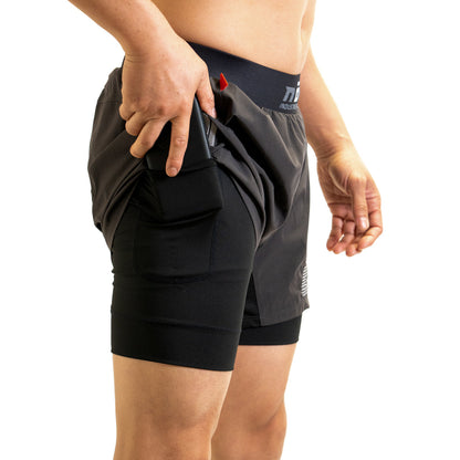 Ghost 5" Inseam Premium Lined Grappling Shorts - New Jersey Gray