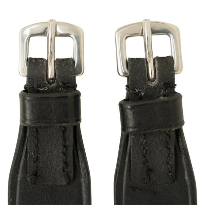 Huntley Equestrian Children's Black Leather Jodhpur Garter Straps