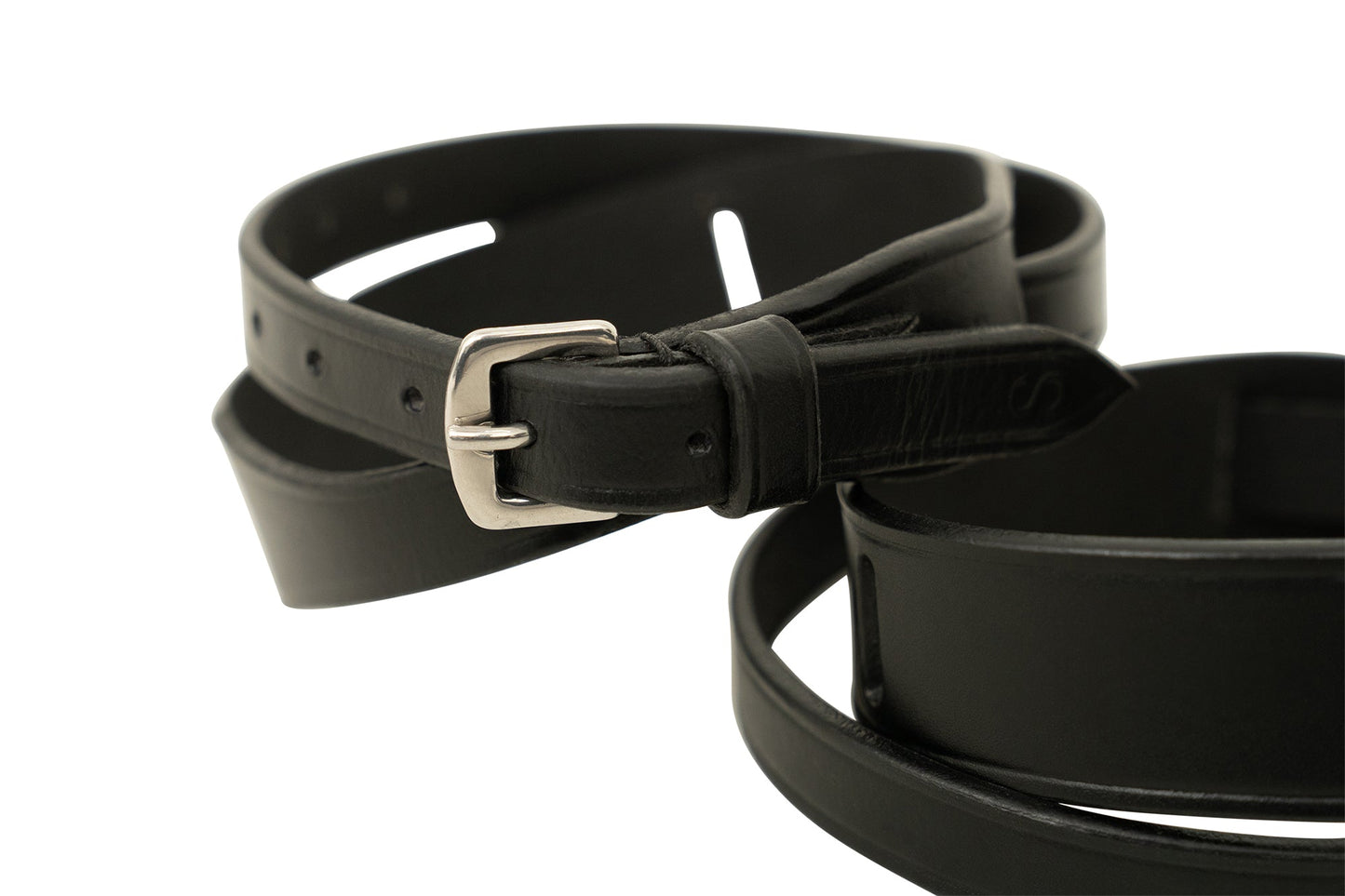 Huntley Equestrian Children's Black Leather Jodhpur Garter Straps