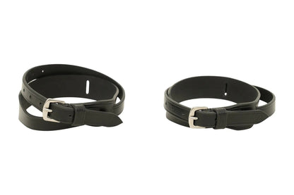 Huntley Equestrian Children's Black Leather Jodhpur Garter Straps