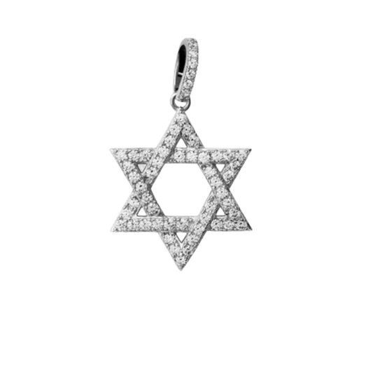 Jewish Magen Star Of David Pendant - Solid 925 Sterling Silver Men's Jewelry