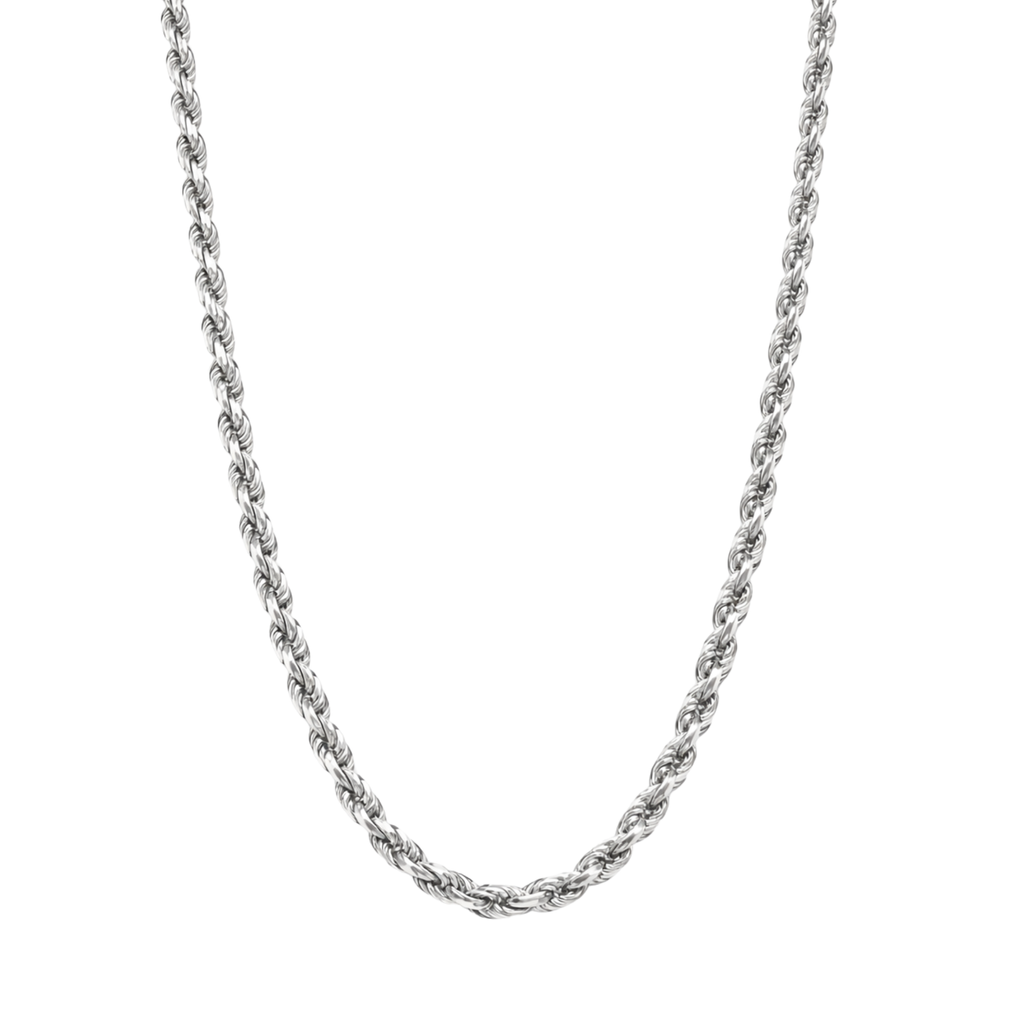 Solid Real 925 Sterling Silver Rope Chains 1.5-4mm 18-30 inches Italy - Triathlete Store