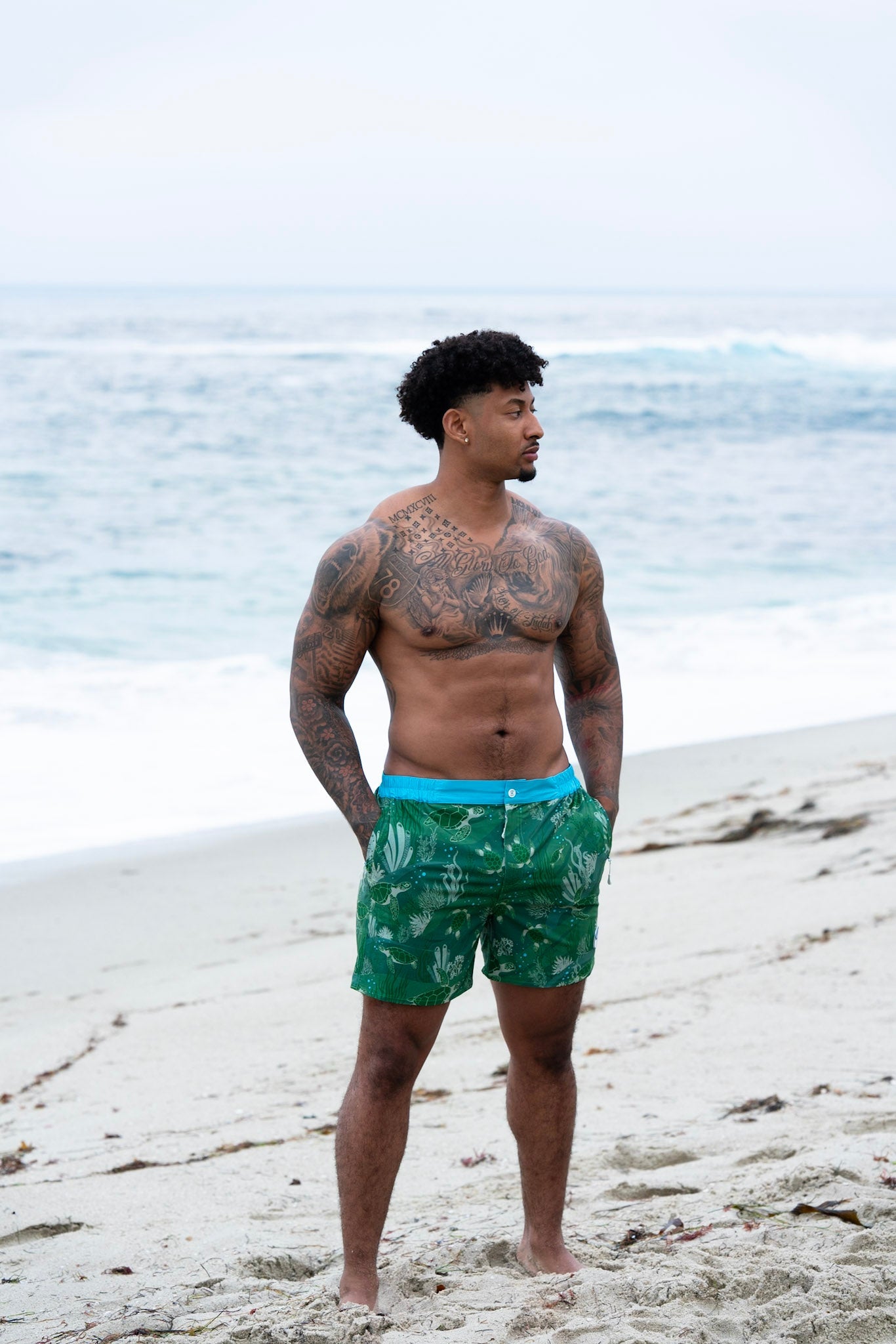 La Tortuga Turtle Print Swim Shorts