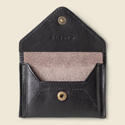 Mini Envelope Wallet with RFID Protection - Black