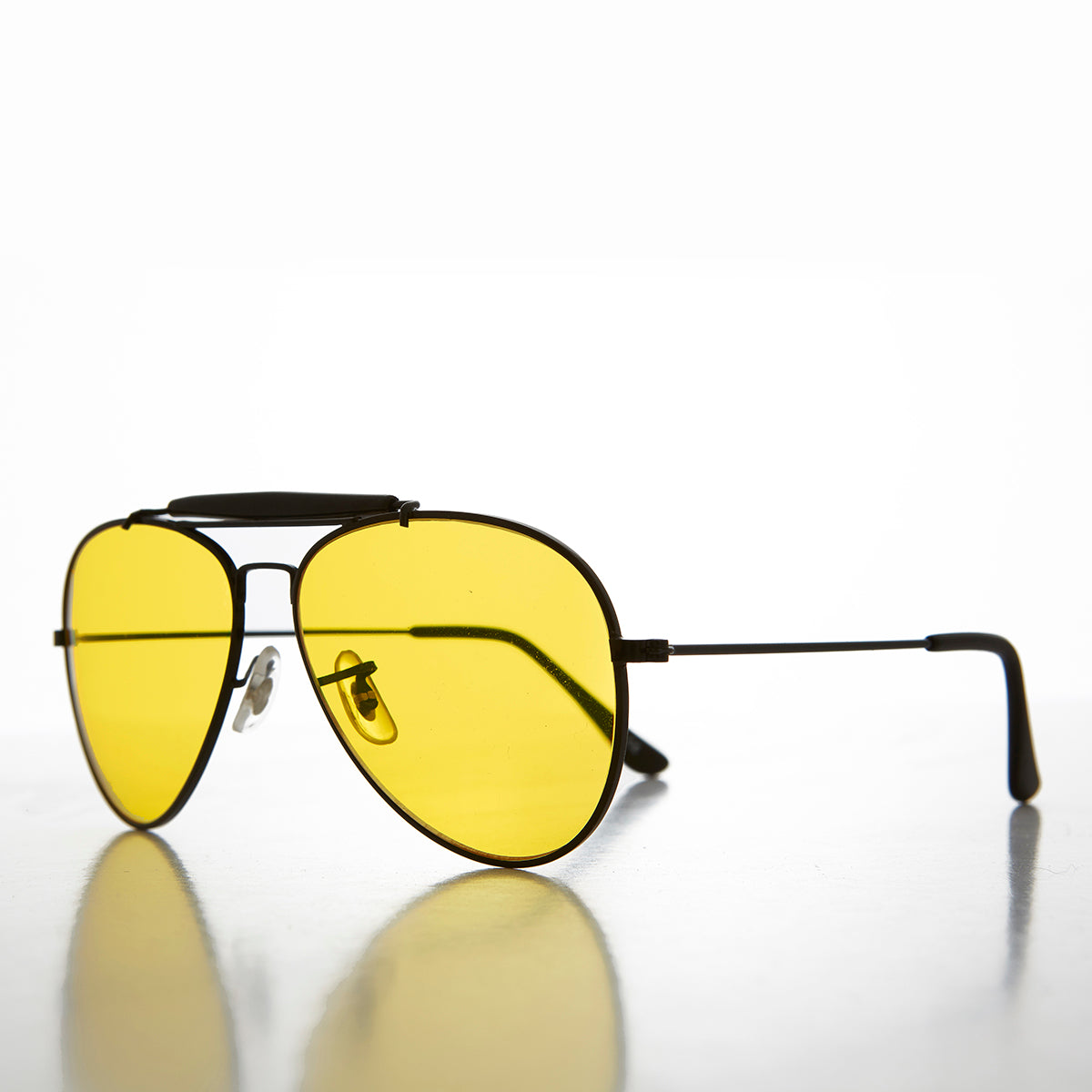 Yellow Lens Aviator with Classic Brow Bar - Dusk