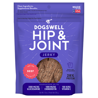 Dogswell Hip & Joint Jerky Treats, Beef (10oz)