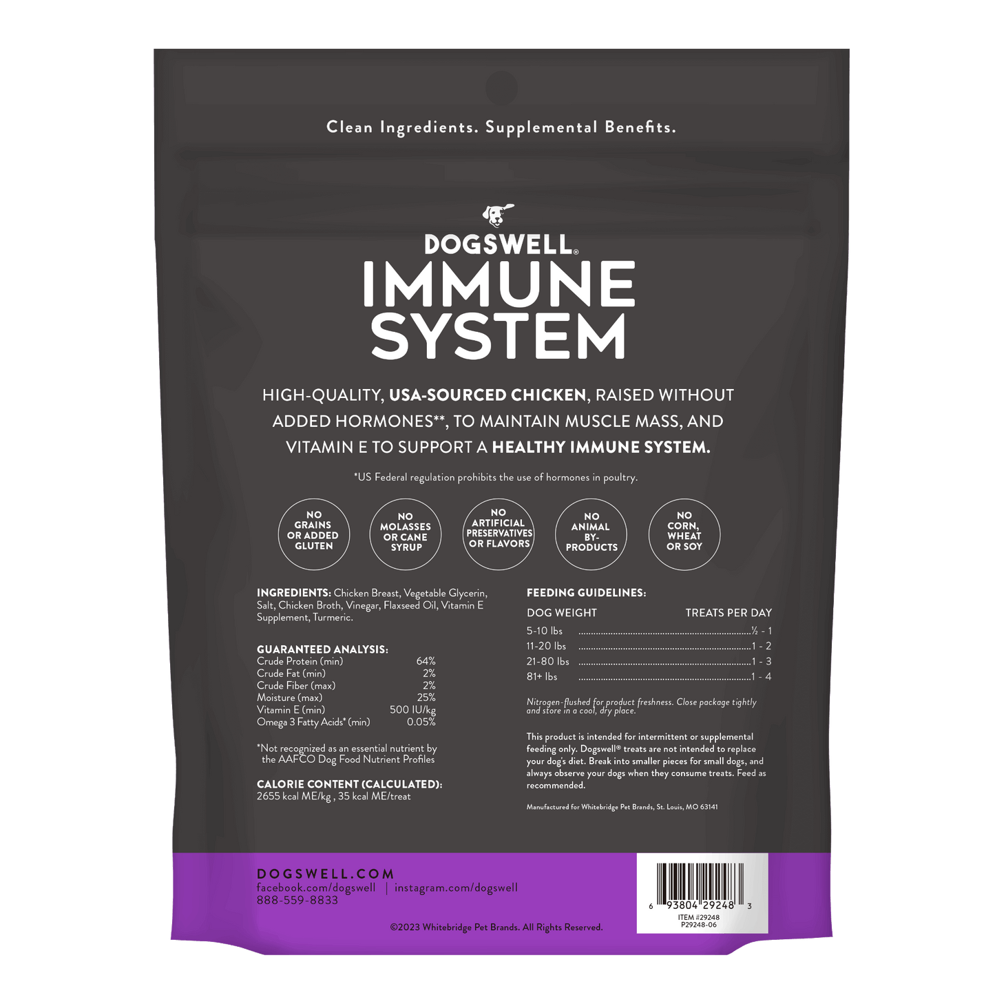 Dogswell Immune System Jerky Treats, Chicken Breast (24oz)