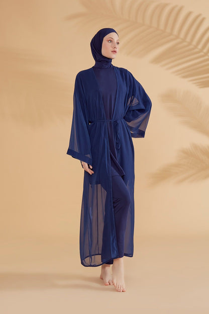 Navy Pareo Kimono P2343