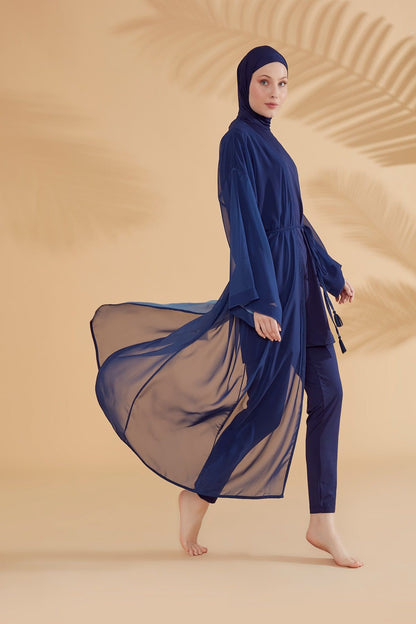 Navy Pareo Kimono P2343