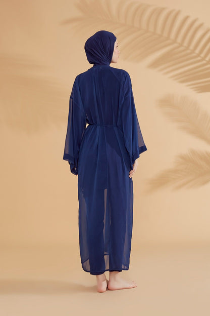Navy Pareo Kimono P2343