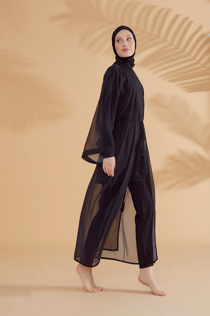 Black Pareo Kimono P2342