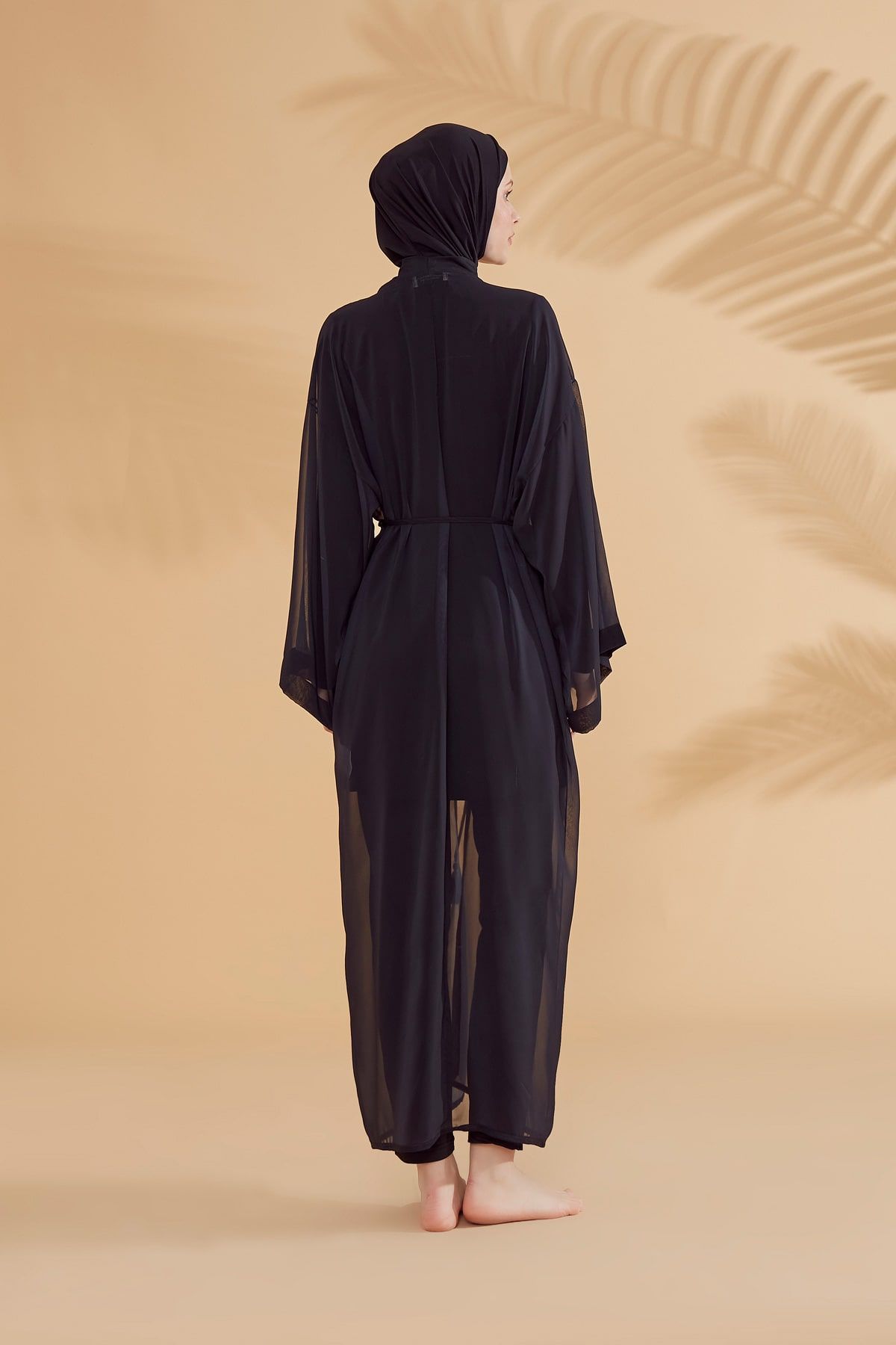 Black Pareo Kimono P2342
